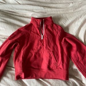 RARE red brandy melville cropped sweatshirt
